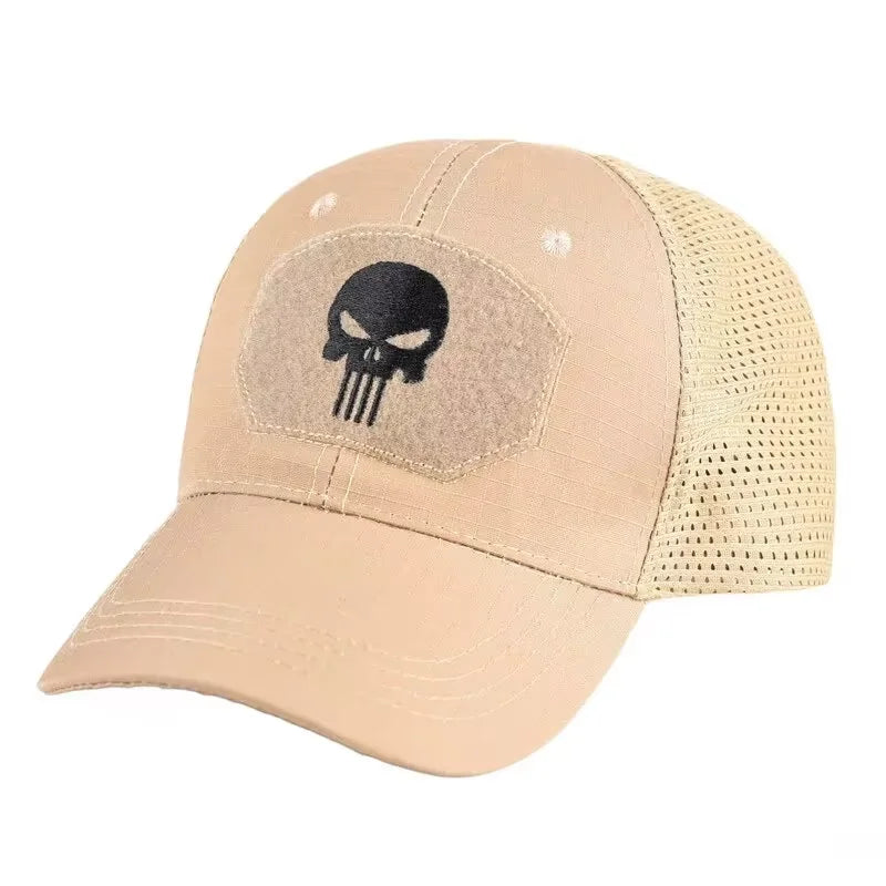 Camouflage Plaid Military Training Cap Spring Summer Outdoor Sports Sunshade Sun Protection Mesh Hat Casual Peaked Cap