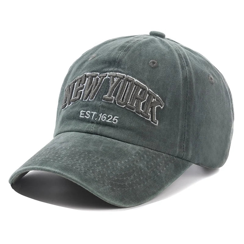York Washed Cotton Cap Men Women Gorras Snapback Caps Baseball Sun Protection Casquette Dad Hat
