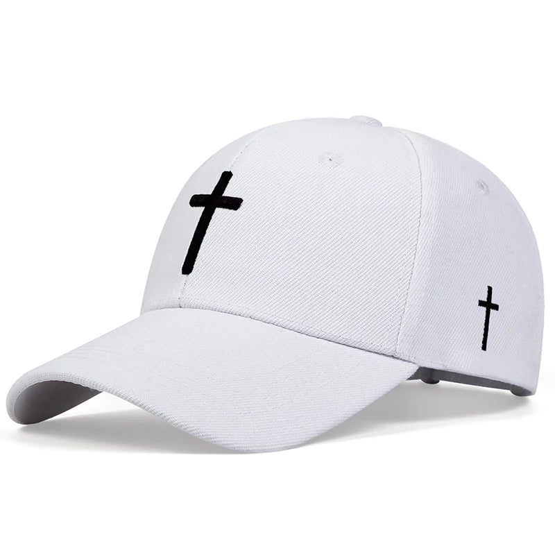 Unisex Cross Embroidery Baseball Cap Adjustable Golf Hat Cotton Snapback Caps Casquette Hats Casual