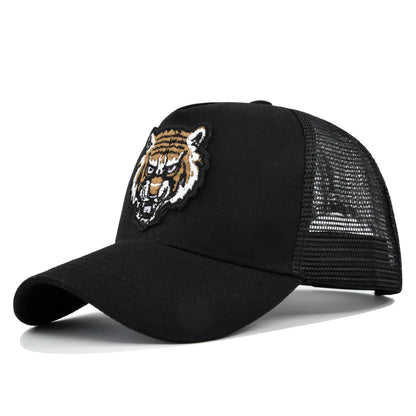 High Quality Embroidery Animal Mesh Baseball Cap Unisex Adjustable Cotton Fashion Hip Hop Snapback Outdoor Breathable Sun Hat