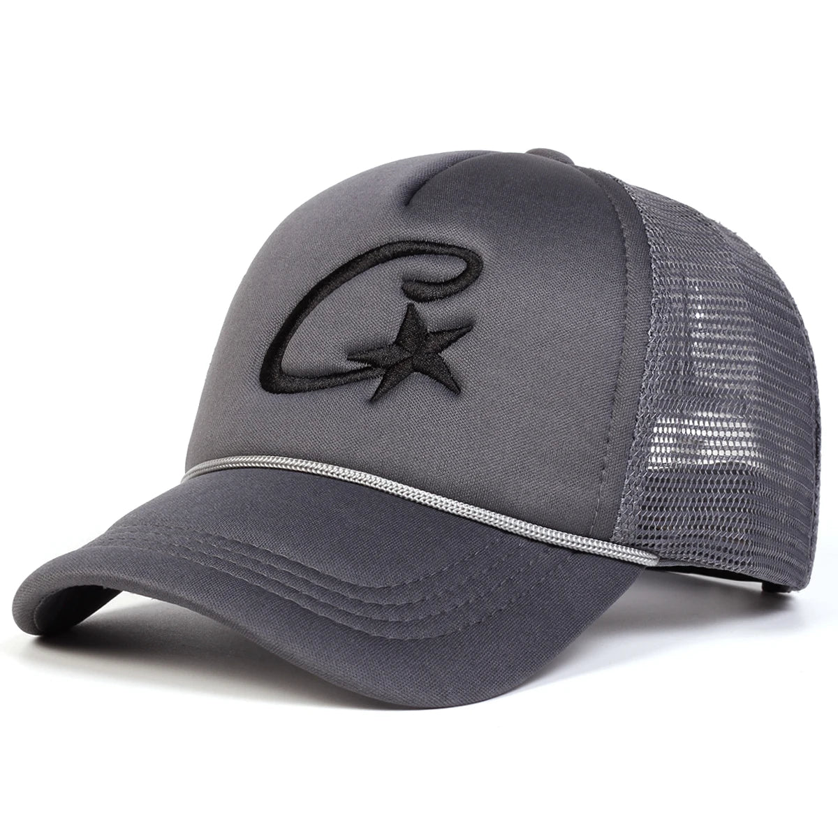 Unisex C Letter Pentagram Embroidery Baseball Net Caps Spring Summer Outdoor Adjustable Casual Hats