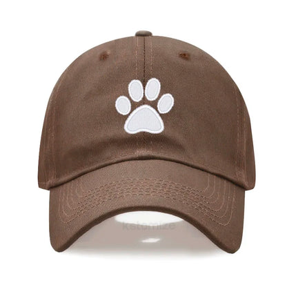 Dog Paw Embroidered Baseball Cap Women Men Adjustable Washed Cotton Dad Hat Unisex Classic Golf Caps