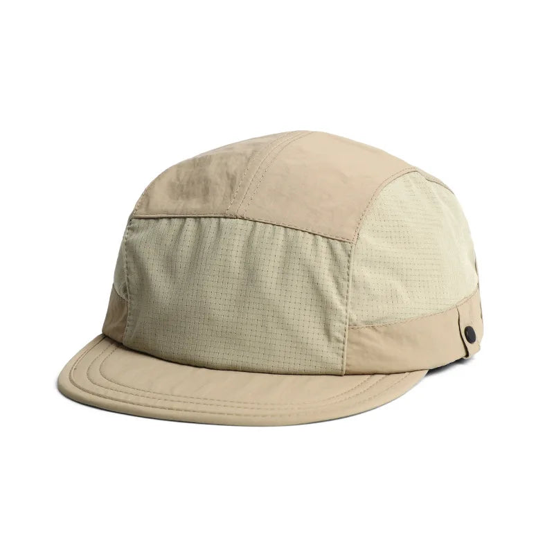 Japanese Color Matching Short Brim Baseball Caps Can Wear Glasses Men Women Summer Lightweight Sun
