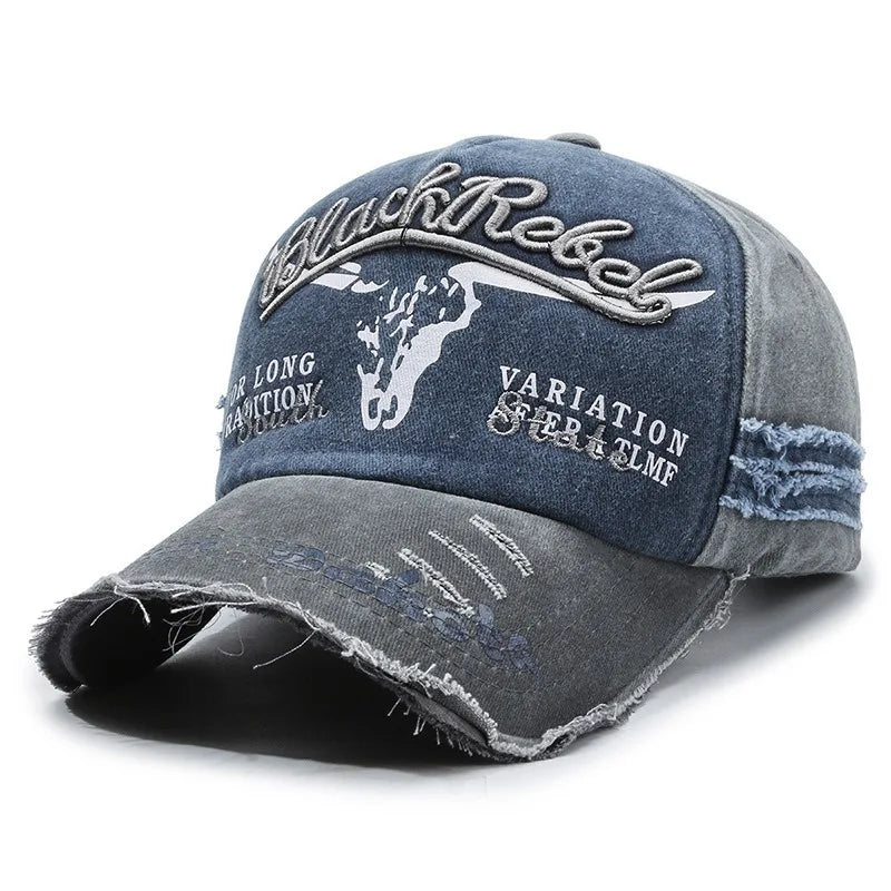 Cool Men Washed Cotton Baseball Cap Retro Four Seasons Male Outdoor Sport Hat Accessory