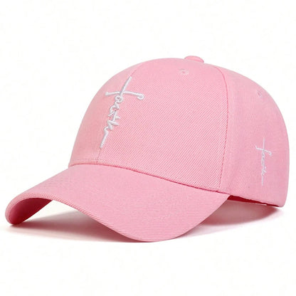 Faith Embroidery Baseball Cap Men Women Spring Summer Sun Hats Cotton Snapback Hat Unisex Hip Hop