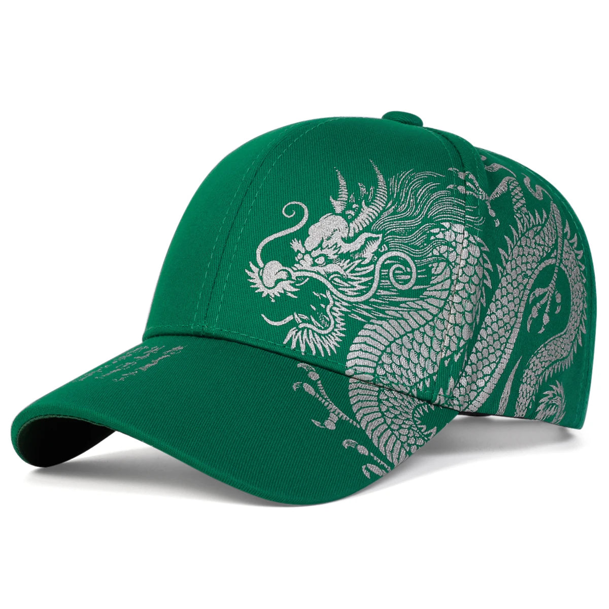 Unisex Golden Dragon Printing Baseball Caps Adjustable Casual Hats Spring Autumn Outdoor Sunscreen