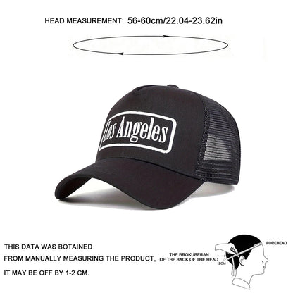 Unisex Los Angeles Print Baseball Net Caps Spring Summer Outdoor Adjustable Casual Hats Sunscreen