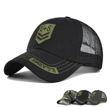Summer Mesh Baseball Cap Men Adjustable Breathable Cotton Streetwear Outdoor Sports Sun Visor Hat