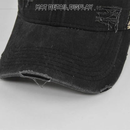 Summer Mesh Hole Baseball Cap Unisex Adjustable Washed Cotton Retro Casual Outdoor Sports Sun Hat