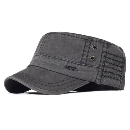 Four Seasons Washed Cotton Flat Caps Men Women Baseball Cap Unique Design Vintage Top Hat