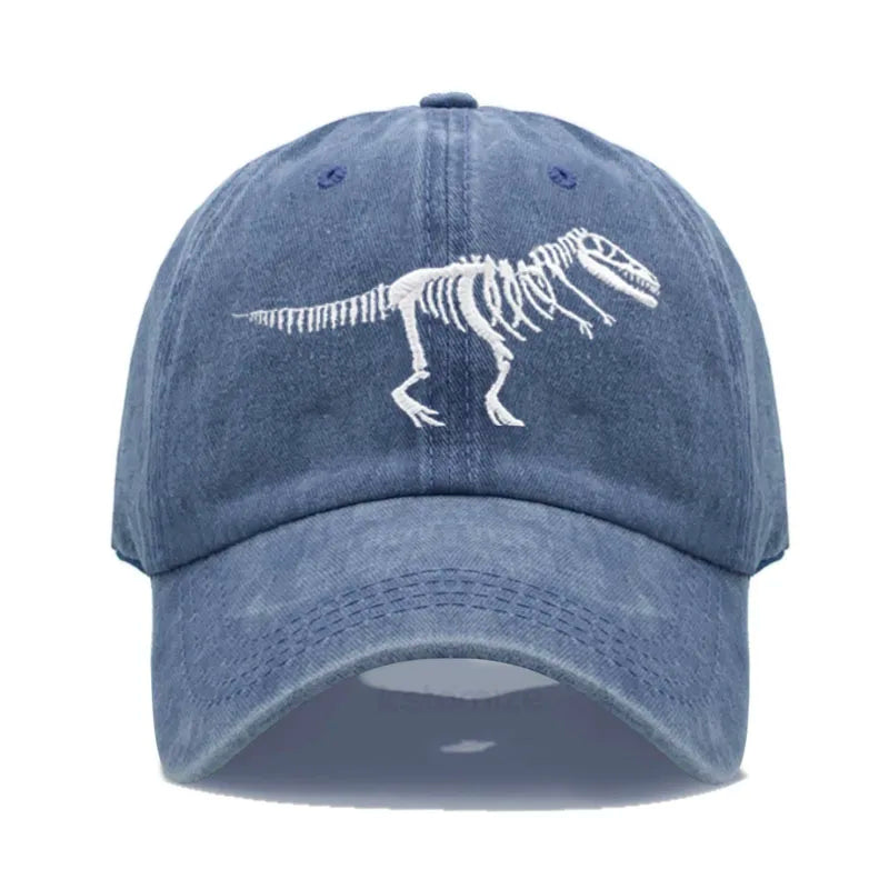 Cotton Baseball Cap Men Women Unisex Embroidery Dinosaur Tyrannosaurus Rex Dad Hat Protection