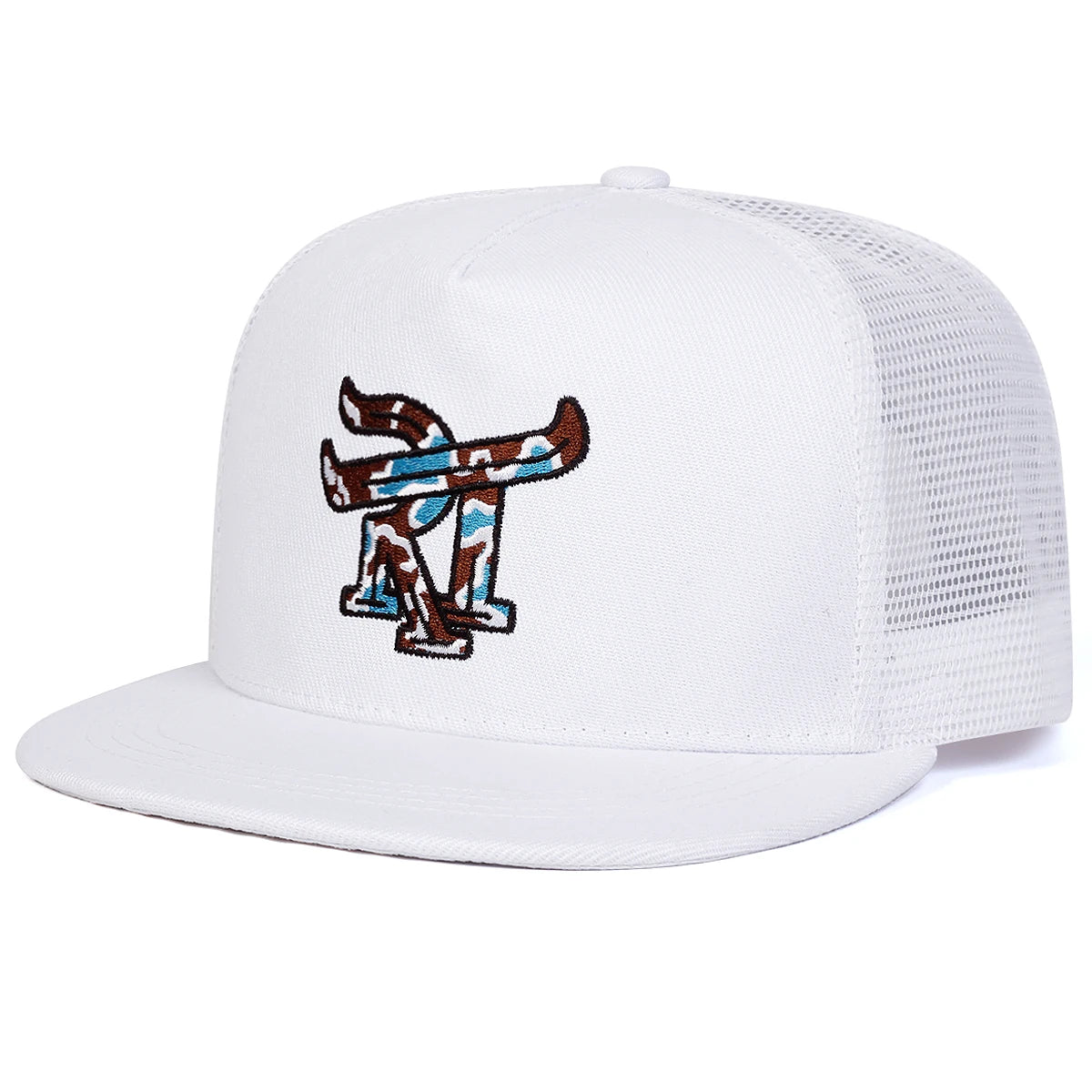 Unisex Rt Letter Embroidery Hip-Hop Net Hats Spring Summer Outdoor Adjustable Casual Baseball Caps