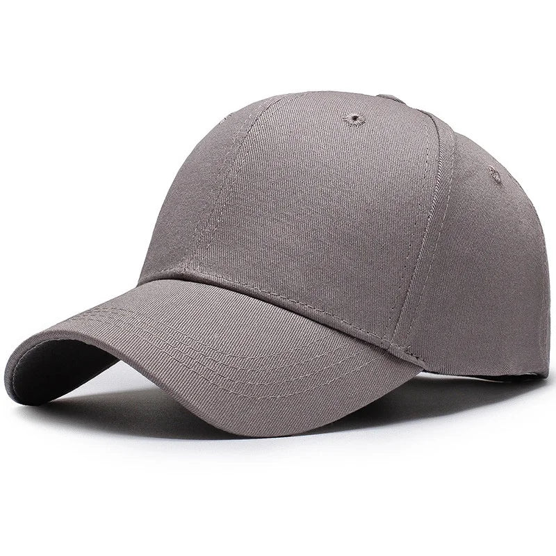 Classic Unisex Plain Baseball Cap Adjustable Metal Buckle Closure