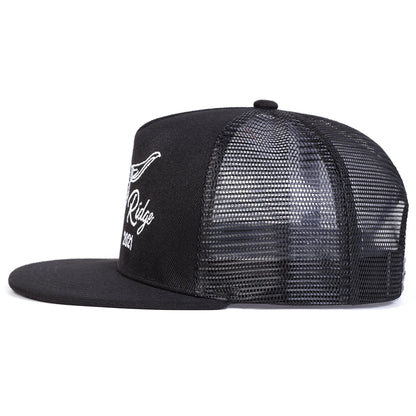 Unisex Ox Head Letter Embroidery Hip-Hop Net Hats Spring Summer Outdoor Adjustable Casual Baseball