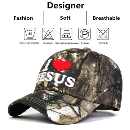 Unisex I Love Jesus Letter Embroidery Baseball Caps Spring Autumn Outdoor Adjustable Casual Hats Hip