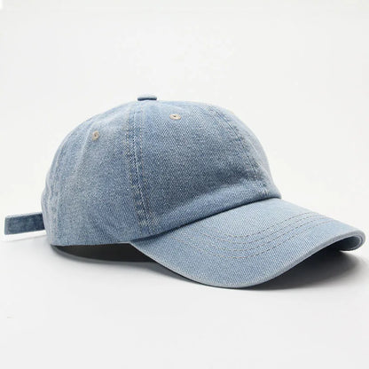 55-58cm Denim Cotton Baseball Cap Cowboy Jean Hat Dad Trucker Outdoor Sport Adjustable Snapback Men