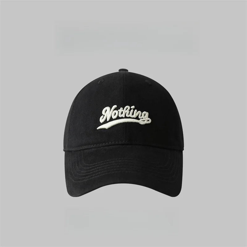 Letter Embroidery Baseball Hat Women Men Sunscreen Outdoor Sunshade Peaked Caps Solid Color Visors