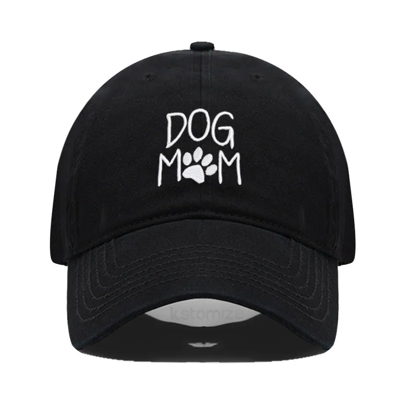 Dog Mom Embroidered Baseball Cap Women Men Adjustable Soft Cotton Dad Hat Unisex Classic Golf Caps