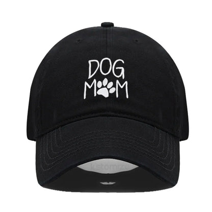 Dog Mom Embroidered Baseball Cap Women Men Adjustable Soft Cotton Dad Hat Unisex Classic Golf Caps