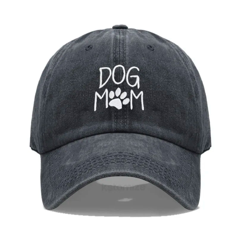 Dog Mom Embroidered Baseball Cap Women Men Adjustable Soft Cotton Dad Hat Unisex Classic Golf Caps