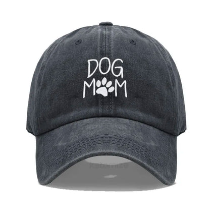 Dog Mom Embroidered Baseball Cap Women Men Adjustable Soft Cotton Dad Hat Unisex Classic Golf Caps
