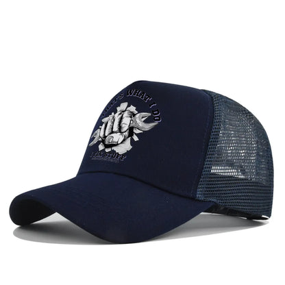 Spring Summer Printed Mesh Breathable Baseball Cap Personality Logo Men Women Couples Visor Hat