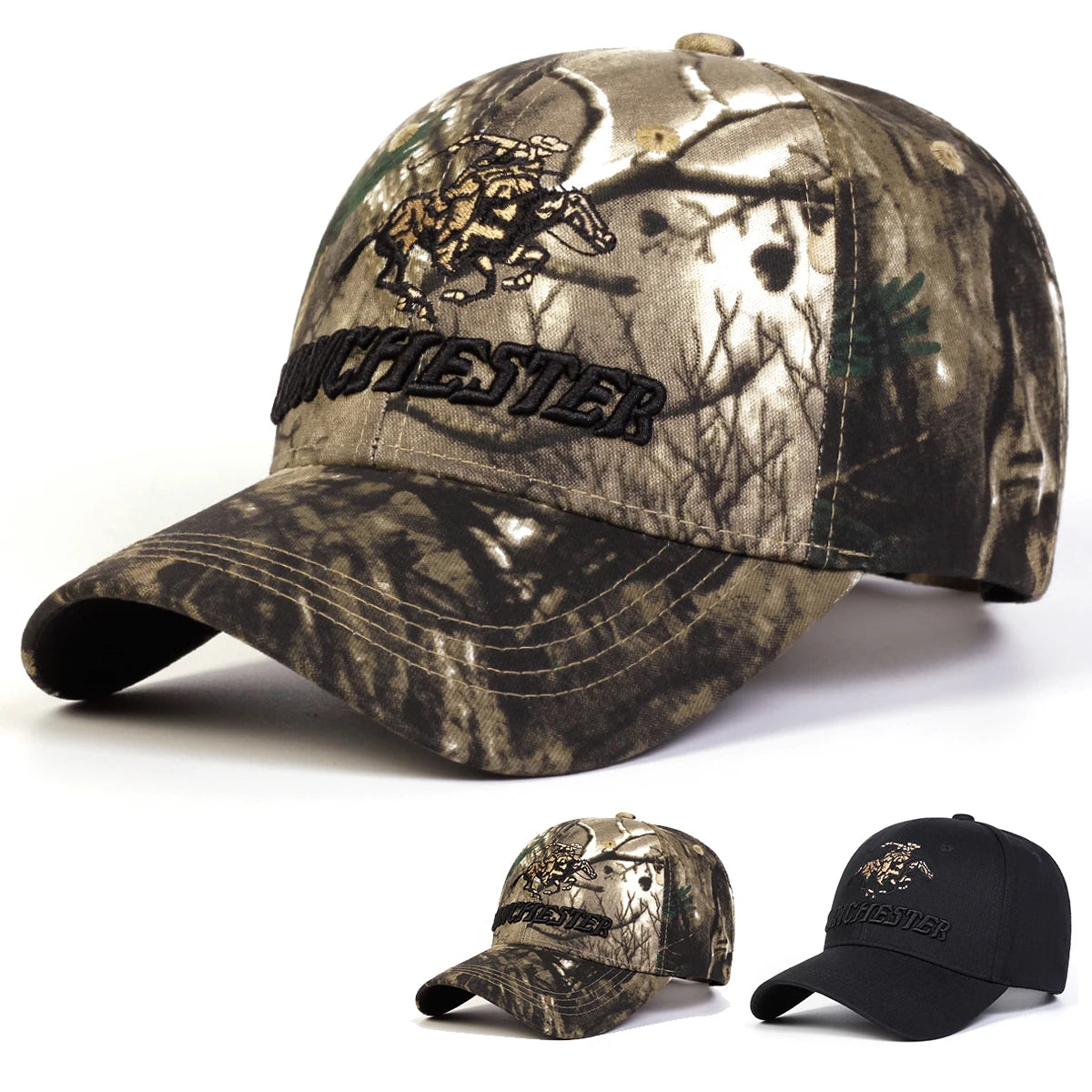 Unisex Winchester Letter Embroidery Baseball Caps Spring Autumn Outdoor Adjustable Casual Hats