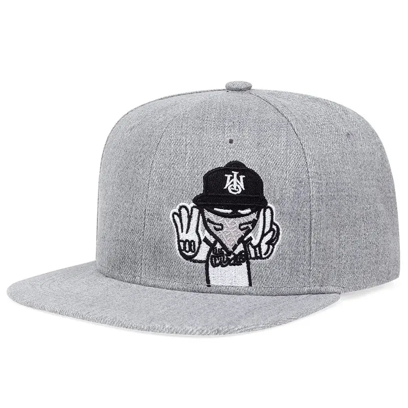 Brand Embroidery Retro Baseball Caps Men Women Bone Snapbacks Black Sports Hats Street Art Hip Hop