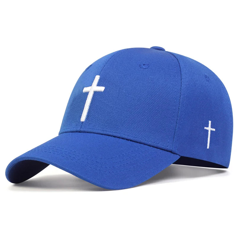 Unisex Cross Embroidery Baseball Cap Adjustable Golf Hat Cotton Snapback Caps Casquette Hats Casual