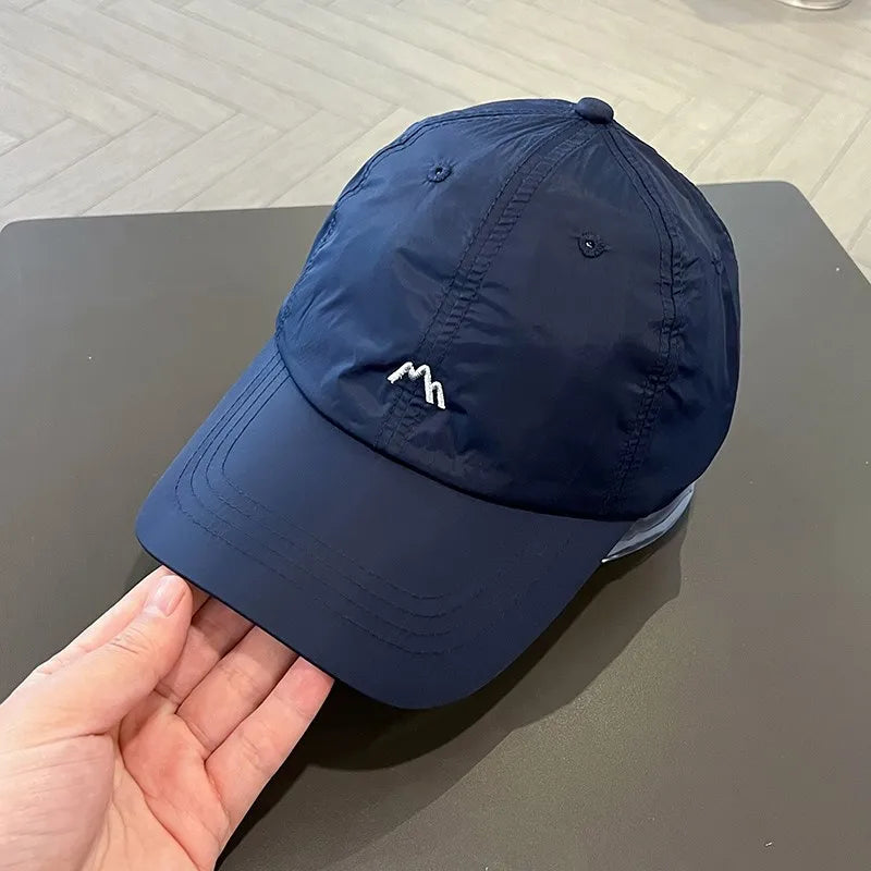 Waterproof Breathable Baseball Cap Solid Color Summer Sports Golf Sun Hat Unisex Casual Dad Hats For Women & Men