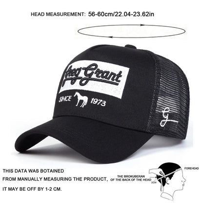 Unisex Since 1973 Letter Embroidery Baseball Net Caps Spring Summer Outdoor Adjustable Casual Hats