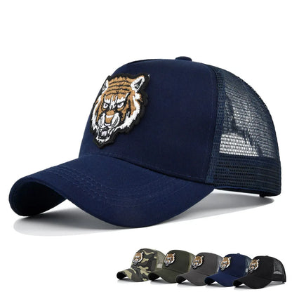 High Quality Embroidery Animal Mesh Baseball Cap Unisex Adjustable Cotton Fashion Hip Hop Snapback Outdoor Breathable Sun Hat