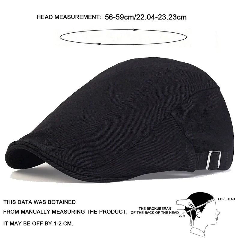 Men Light Board Solid Color Berets Newsboy Caps Hip Hop British Painters Hats Spring Summer