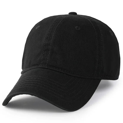 New Solid Color Big Soft Cotton Baseball Caps Men Classic Plus Snapback Cap Ladies High Quality Golf Sun Hat  59-62cm