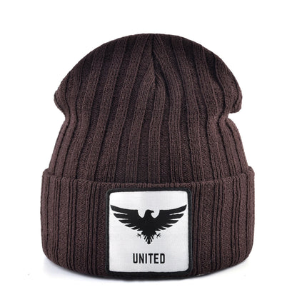 Knitted Skullies Beanie With Animals Patch Men Women Outdoor Casual Sport Hats Autumn Winter Solid Color Hip Hop Beanies