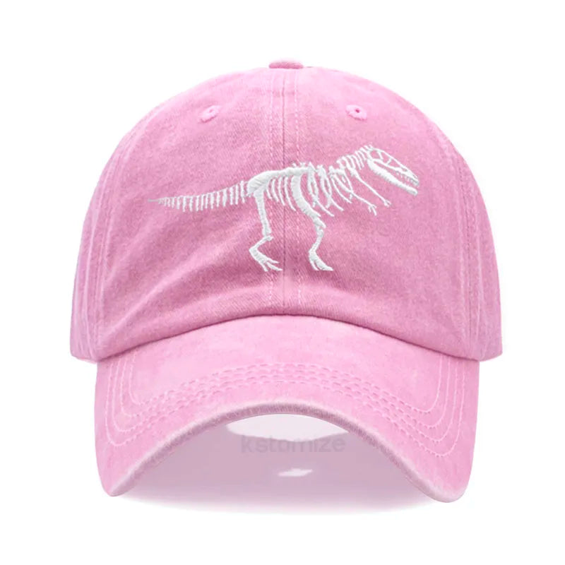 Cotton Baseball Cap Men Women Unisex Embroidery Dinosaur Tyrannosaurus Rex Dad Hat Protection