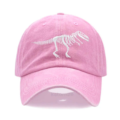 Cotton Baseball Cap Men Women Unisex Embroidery Dinosaur Tyrannosaurus Rex Dad Hat Protection