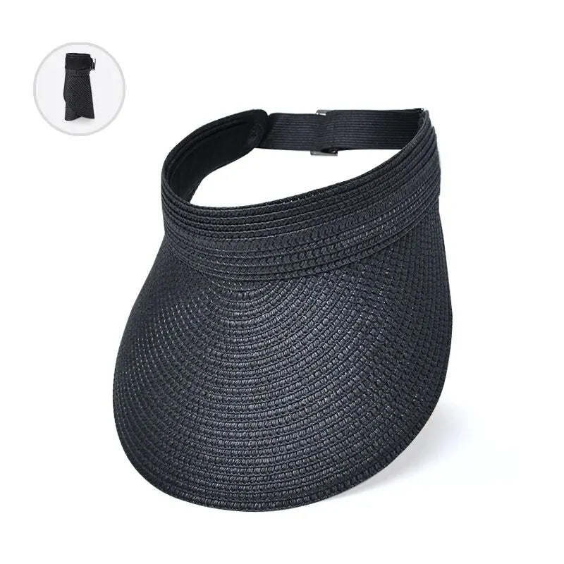 Xinbaoguan 100% Straw Knitted8222Summer Women's New Sunscreen Hat with Large Eaves and Hair Hoops Straw Hat Fashion Open Top Hat