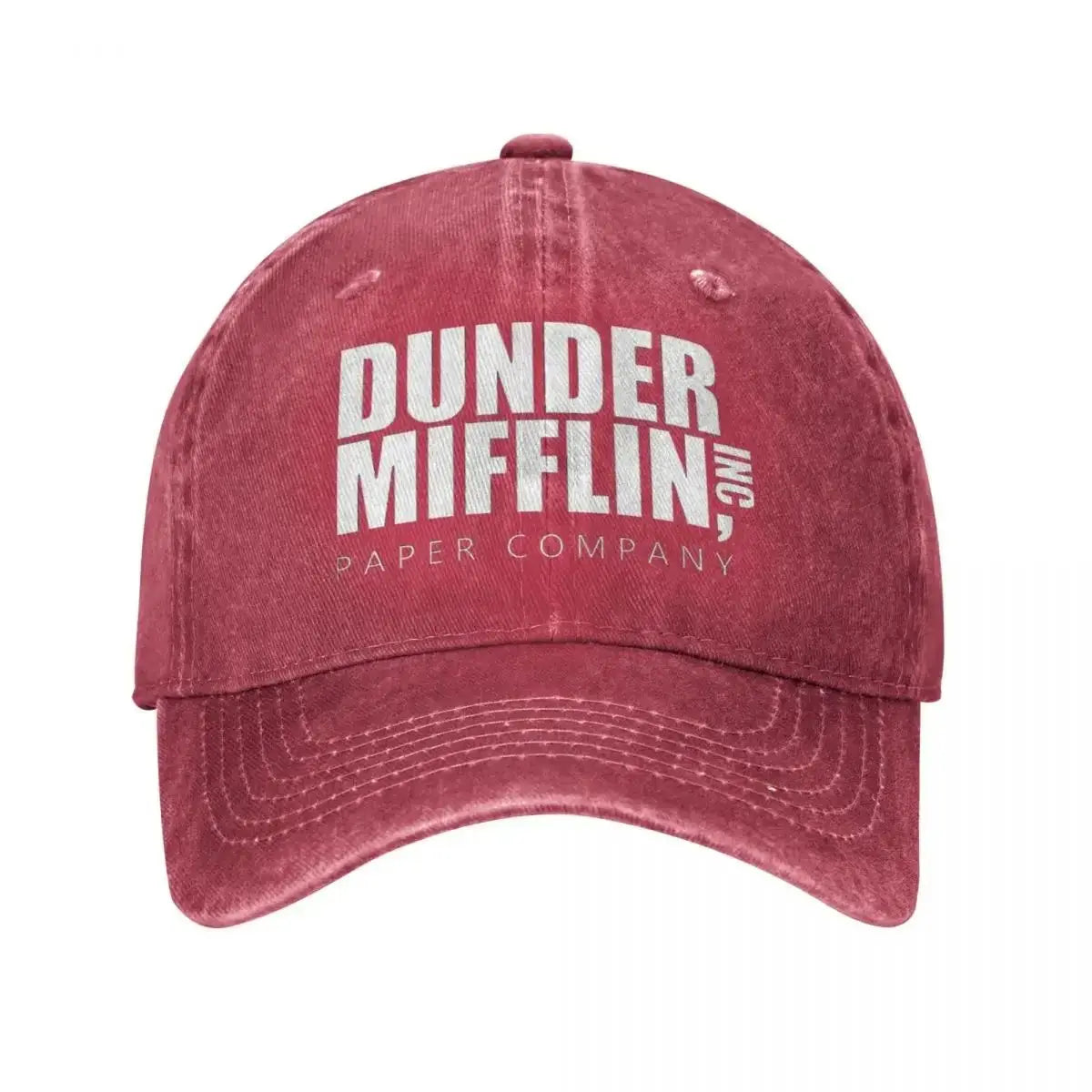 Classic Dunder Mifflin Logo Baseball Caps Men Women Distressed Denim Washed Sun Cap Office Travel