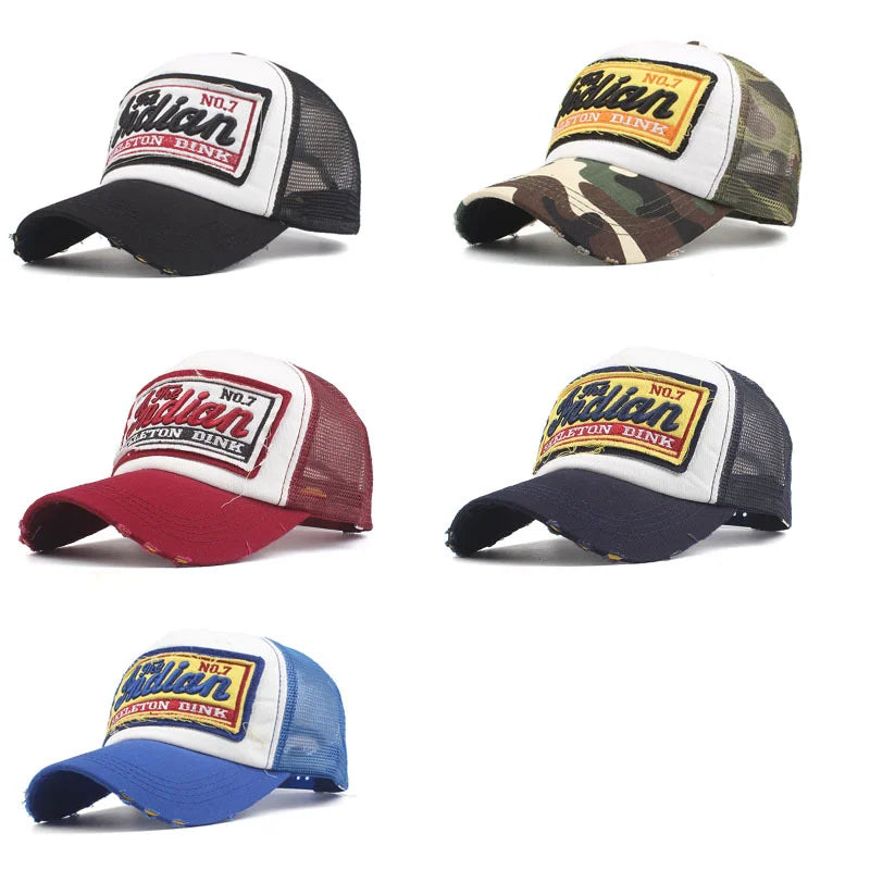 Streetwear Letter Embroidery Mesh Dad Baseball Cap Snapback Hip Hop Outdoor Y2k Trucker Hats Gorras