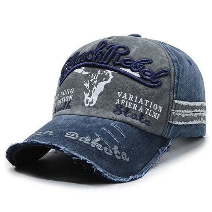 Cool Men Washed Cotton Baseball Cap Retro Four Seasons Male Outdoor Sport Hat Accessory