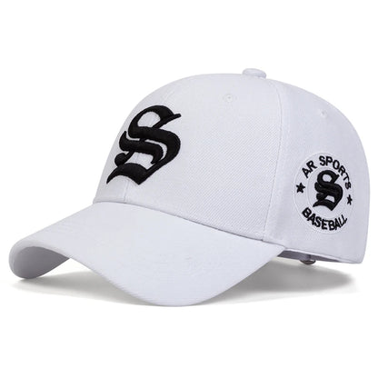 Unisex Gothic S Letter Embroidery Side Ar Sport Baseball Caps Spring Autumn Outdoor Adjustable