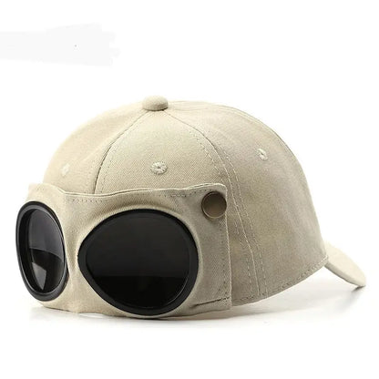 Aviator Hat Tide Korean Version Personality Glasses Cap Men's Sunglasses Sunshade Spring And Summer Versatile Tide Baseball Cap