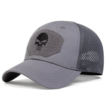 Unisex Skull Embroidered Top Patch Breathable Baseball Caps Spring Autumn Outdoor Adjustable Casual