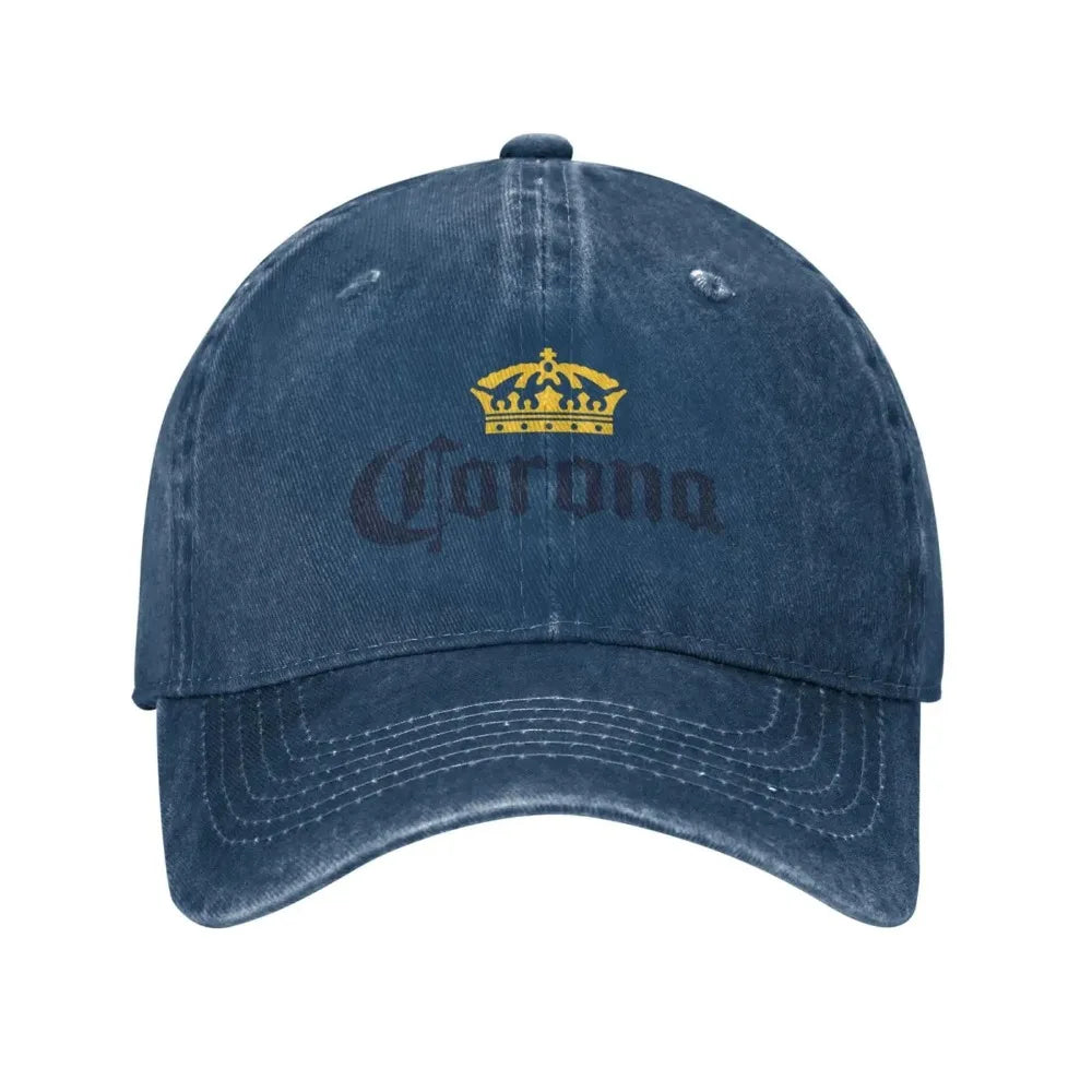 Corona Baseball Cap Classic Beer-Print Cowboy Hat Unisex Teens Trucker Dad Sunshade Running Hippie