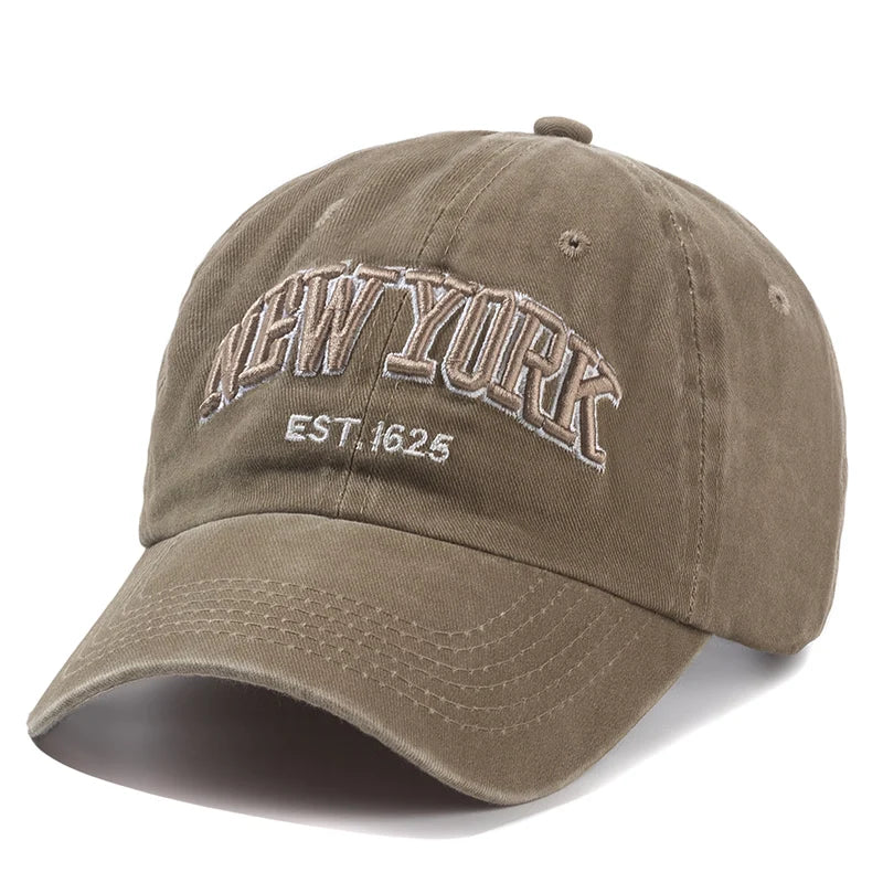 York Washed Cotton Cap Men Women Gorras Snapback Caps Baseball Sun Protection Casquette Dad Hat