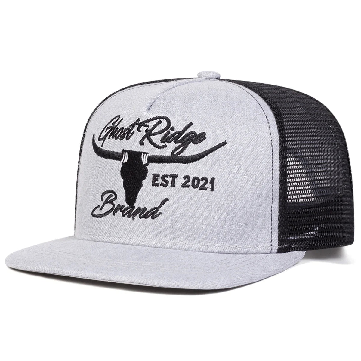 Unisex Bullhead Letter Embroidery Hip-Hop Net Hats Spring Summer Outdoor Adjustable Casual Baseball