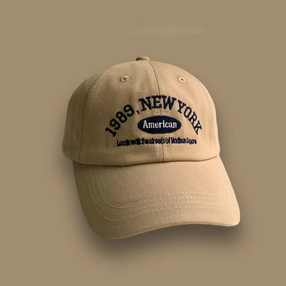 Korean Retro Baseball Hat Women's Autumn Winter Versatile Ins Street Letter Embroidered Caps Summer Couple Men Official Website