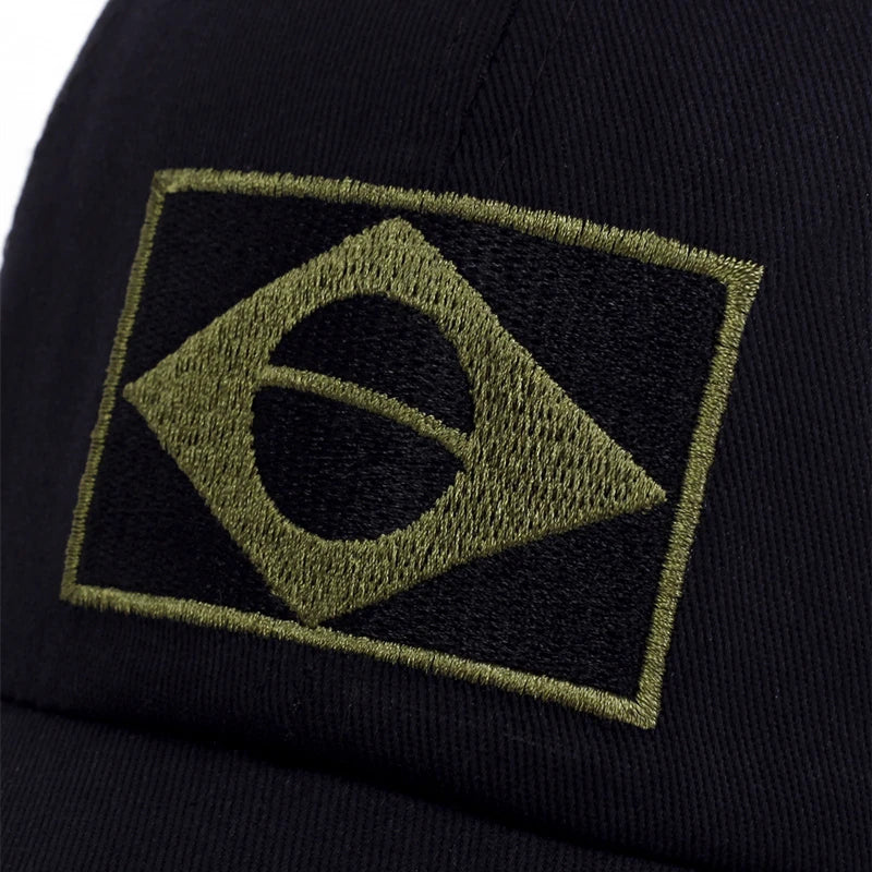 Brazilian Flag Camouflage Baseball Cap Jungle Combat Caps Adjustable Outdoor Cotton Casual Hat Hip