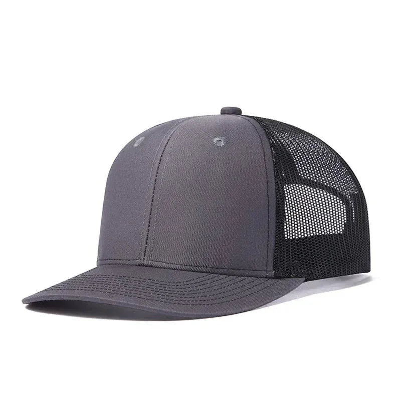Summer Mesh Baseball Cap Men Women Slight Curved Snapback Trucker Hat Unisex Casual Outdoor